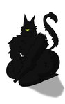 barazoku big_butt butt fluffly long_tail male one_eye_closed simple_background sitting solo tail wink yellow_eyes cu3rvo unknown_artist domestic_cat felid feline felis mammal hi_res shaded simple_shading