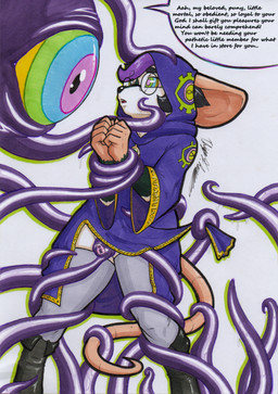 anthro clothing duo giant_eye hypnosis male mind_control open_mouth ringed_eyes sex simple_background tail tentacle_sex tentacles text rotten_owl eldritch_abomination mammal monster mouse murid murine rodent absurd_res hi_res traditional_media_(artwork)