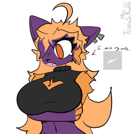 anthro big_breasts bodily_fluids breasts clothed clothing ear_piercing eyelashes female fluffy fur hair hands_under_breasts long_hair looking_down orange_body orange_fur piercing solo tears text foxiusrahhh american_red_fox canid canine fox humanoid mammal red_fox true_fox absurd_res digital_media_(artwork) hi_res signature