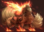 fire fluffy fluffy_tail fur male mane solo standing tail taurification taurified biri riot41 nintendo pokemon arcanine canid canid_taur canine canine_taur generation_1_pokemon mammal mammal_taur pokemon_(species) pokemon_taur taur warm_colors