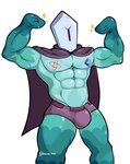 1_eye abs athletic athletic_humanoid athletic_male band-aid bandage biceps big_bulge bottomwear bulge cape clothing crystal fangs flexing flexing_bicep flexing_both_biceps hotpants male multicolored_body muscular muscular_humanoid muscular_male pecs scales sharp_teeth shorts simple_background smile snake_hands solo teal_body teal_scales teeth text thick_thighs turquoise_body turquoise_skin two_tone_body white_background baxter7020 disney star_vs._the_forces_of_evil rhombulus_(svtfoe) crystal_creature crystal_humanoid elemental_creature elemental_humanoid humanoid mineral_fauna mineral_humanoid reptile scalie snake 2023 absurd_res artist_name digital_drawing_(artwork) digital_media_(artwork) hi_res signature