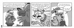 angry anthro bangs beret bottomwear clothing collar dialogue female gem hat headgear headwear humor jewelry necklace pearl_(gem) pearl_necklace reporter skirt solo text wazzaldorp dragon_danklemen lucy_michaels_(wazzaldorp) canid canine canis domestic_dog mammal 2021 comic english_text hi_res monochrome