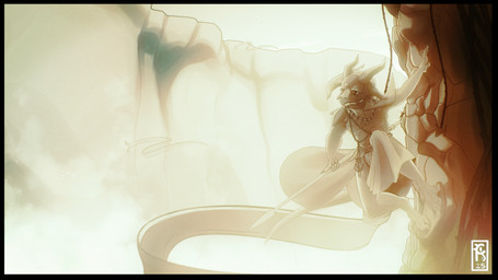 action_pose anthro ball_slip balls bare_chest barely_visible_balls barely_visible_genitalia biped black_border border bottomwear clothed clothing detailed_background feet fingers genitals holding_object horn logo male male_anthro melee_weapon nails nipples outside panties polearm pose skimpy skirt solo spear tail text toes underwear untamed_world weapon icecreamrush scalie 16:9 artist_logo digital_media_(artwork) english_text film_grain hi_res monochrome sepia shaded wallpaper widescreen
