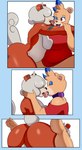 absurd_res bear big_butt blue_eyeshadow blue_lipstick butt canid canine cherryfox73 clothing collar duo eyes_closed eyeshadow femboy french_kissing fur generation_8_pokemon hair hair_over_eyes hi_res hisuian_form hisuian_growlithe kissing lipstick makeup male male/male mammal milo_(cherryfox73) nintendo nude open_mouth pokeball pokemon pokemon_(species) pokemon_legends_arceus purple_collar regional_form_(pokemon) simple_background thick_thighs tongue tongue_out