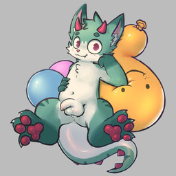 anthro anus balloon balloon_fetish balls chest_tuft claws countershading foreskin freckled_face freckles fur genitals green_body green_fur horn humanoid_genitalia humanoid_penis inflatable long_foreskin male pawpads penis perineum resting_arm simple_background slightly_chubby smiley_balloon smooth_tail solo tail toe_claws tuft unretracted_foreskin white_body white_fur young young_anthro young_male badipoki mythology thumper dragon hybrid mythological_creature mythological_scalie scalie 1:1 absurd_res hi_res