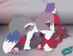 4_toes all_fours anal anal_penetration anthro anus ball blush canine cum cum_inside digital_art doggystyle domination dripping flat_color from_behind gay hindpaw knot long_tail male mammal moan on_the_floor orgasm pawprint paws penetration penis pinned_down rileysfstudios rileysockfoxy sex simple_background stretching submissive wolf
Rating: Explicit
Score: 2
User: RileySockfoxy
Date: April 19, 2014