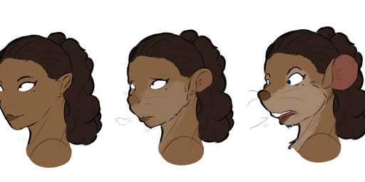 ambiguous_gender anthro base_one_layout basic_sequence black_hair blue_eyes dark_body dark_skin hair human_to_anthro linear_sequence one_row_layout open_mouth simple_background smile solo species_transformation surprised three_frame_image three_frame_sequence transformation transformation_sequence white_background koopacap human mammal mouse murid murine rodent 2019 headshot_portrait portrait sequence