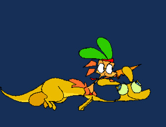 anthro balls big_balls duo feral genitals humping male male/male melee_weapon mount mount/rider_relations rider sword weapon roksim beeg_lizard poko_(species) veggiefolk animated digital_media_(artwork) pixel_(artwork) pixel_animation