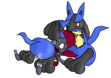 anal anthro black_body black_fur blue_body blue_fur blush bodily_fluids butt cowgirl_position cum dominant dominant_male duo forced from_front_position fur genital_fluids genitals male male/male male_on_bottom male_on_top male_penetrated male_penetrating male_penetrating_male on_bottom on_top orgasm penetration penis pinned rape red_eyes restraints sex straddling tail yellow_body yellow_fur unknown_artist nintendo pokemon canid canine generation_4_pokemon lucario mammal pokemon_(species) weavile grandfathered_content