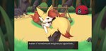 backsack balls blush braixen butt english_text fur generation_6_pokemon genitals hi_res looking_at_viewer male naika nintendo pocket_campfire pokemon pokemon_(species) presenting presenting_hindquarters raised_tail red_eyes solo tail text