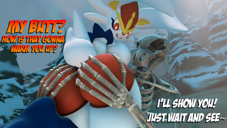 anthro big_breasts big_butt bone bottomwear box bra breasts butt butt_grab clothed clothing container crate duo ears_down excited female fence fencepost fur hand_on_butt kindness looking_at_butt looking_back male male/female night open_mouth pivoted_ears plant red_eyes shorts skeleton snow snow_on_trees street_lamp surprised text tree uncomfortable underwear white_body white_fur workout_clothing furchev kabalmystic_(modeler) petruz_(modeler) nintendo pokemon cinderace generation_8_pokemon lagomorph mammal monster pokemon_(species) undead 16:9 3d_(artwork) 4k absurd_res digital_media_(artwork) hi_res source_filmmaker_(artwork) widescreen