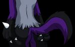 alternate_color ambiguous_gender anthro black_body black_fur butt claws fur multicolored_body multicolored_fur purple_body purple_fur solo spikes tail vibrantechoes nintendo pokemon fan_character shezmu canid canine generation_4_pokemon lucario mammal pokemon_(species) 2015 alpha_channel digital_media_(artwork)