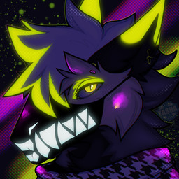 anthro black_body black_fur bright_colors clothed clothing countershade_body countershade_fur countershade_torso countershading cross cross_ear_piercing cross_piercing ear_piercing eyebrow_piercing facial_piercing fur glistening glistening_hair glowing glowing_hair glowing_mask graffiti green_highlights green_light hair highlights_(coloring) inner_ear_fluff looking_at_viewer male male_anthro mask mouth_focus multicolored_body multicolored_fur multicolored_hair neon_lights piercing purple_light scarf simple_background solo teeth tuft wearing_mask white_body white_fur white_hair yasha_the_husky sergal 1:1 digital_media_(artwork) headshot_portrait hi_res portrait