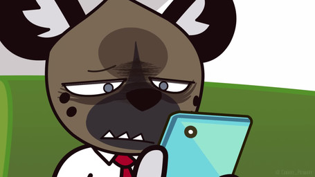 anthro anthro_dominating_anthro anthro_on_anthro anthro_penetrated anthro_penetrating anthro_penetrating_anthro anthro_pov assertive_anthro assertive_female audible_ejaculation ball_slap balls balls_deep balls_on_face big_penis black_eyes black_nose blue_bottomwear blue_clothing blue_skirt blush bodily_fluids bodily_fluids_in_mouth bottomwear bouncing_balls brown_body brown_fur cellphone clothed clothed_fellatio clothed_female clothed_sex clothing cum cum_drip cum_in_mouth cum_inside deep_throat dialogue dominant dominant_anthro dominant_female drinking drinking_cum dripping duo ejaculation electronics erection eyelashes fellatio female female_dominating_male female_penetrated first_person_view fluffy fluffy_tail fox_tail fur furniture genital_fluids genitals grey_eyes humanoid_genitalia humanoid_penis inner_ear_fluff interspecies kneeling kneeling_oral_position looking_at_viewer looking_pleasured male male/female male_penetrating male_penetrating_female male_pov media_accurate moan multiple_angles on_model on_style oral oral_only oral_penetration orgasm penetrating_pov penetration penile penile_penetration penis penis_in_mouth penis_poking_out penis_through_fly phone questionable_consent rear_view saliva saliva_on_penis saliva_string sex sharp_teeth shortstack shortstack_female sit_and_blow_position sitting skirt slap smug sofa style_emulation submissive submissive_anthro submissive_male tail talking_to_viewer tan_body tan_fur teeth television text tongue tongue_out tongue_out_fellatio tuft canaryprimary sound_warning mimihung_(va) mindlessswitch_(va) aggretsuko sanrio fenneko haida_(aggretsuko) canid canine fennec_fox fox hyena mammal spotted_hyena true_fox 16:9 2d_animation animated digital_media_(artwork) english_text hi_res long_playtime sound video voice_acted widescreen