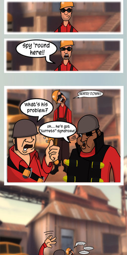 dialogue group humor male military not_furry soldier speech_bubble text warrior eightysix team_fortress_2 valve valve_corporation demoman_(team_fortress_2) engineer_(team_fortress_2) soldier_(team_fortress_2) human mammal comic english_text hi_res source_request