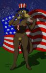 american_flag anthro big_breasts biped blonde_hair blue_eyes breasts buckteeth burger canton clothing female fireworks flag flag_(object) food genitals gesture hair hat headgear headwear holding_object holidays looking_at_viewer navel necktie nipples nude open_mouth open_smile outside pubes puffy_nipples pussy salute slightly_chubby smile solo standing teeth united_states_of_america sailoranna 4th_of_july beverly_(sailoranna) beaver mammal rodent 2016 hi_res