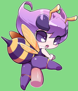 anus arthropod_abdomen blush chibi disembodied_penis duo female genitals male male/female penetration penis simple_background vaginal vaginal_penetration vulva young nollety capcom darkstalkers q-bee animal_humanoid arthropod arthropod_humanoid bee bee_humanoid human humanoid hymenopteran hymenopteran_humanoid insect insect_humanoid mammal censored mosaic_censorship