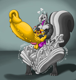 after_vore anthro balls balls_on_face big_balls big_penis bone bone_disposal bulge churning clenching clenching_balls cock_vore duo feral genitals heterochromia huge_balls huge_penis hyper hyper_balls hyper_genitalia hyper_penis imminent_death knot living_condom male male/male muscular nipples nude pecs penile penis penis_shaped_bulge sex tongue vein vore wolfgerlion64 nintendo pokemon espen_stormcrown xavier_(skunkx) charizard generation_1_pokemon mammal mephitid pikachu pokemon_(species) raichu skunk unknown_species absurd_res hi_res