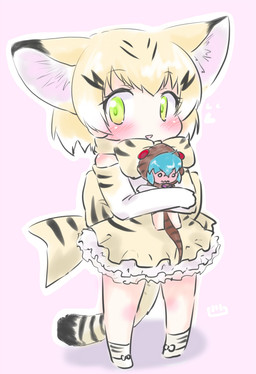 4_eyes :d angry angry_eyebrows armwear big_ears black_bow black_bow_tie black_clothing black_dress black_footwear black_socks black_tail black_tail_tip blonde_hair blue_hair blush blushlines bottomwear bow_(feature) bow_on_back bow_on_shoes bow_tie breasts brown_clothing brown_hoodie brown_topwear cat_tail clothed clothing crossed_arms dipstick_tail dress duo elbow_gloves exposed_leg exposed_shoulder eyeball eyebrow_through_hair eyebrows eyelashes fangs female fingers fluffy footwear frilly frilly_bottomwear frilly_clothing frilly_dress frilly_skirt fur gloves green_eyes hair handwear heart_symbol holding_doll holding_object holding_plushie hoodie inner_ear_fluff large_bow legwear looking_at_viewer markings multi_eye multicolored_body multicolored_bow multicolored_bow_tie multicolored_clothing multicolored_dress multicolored_ears multicolored_fur multicolored_hair multicolored_hoodie multicolored_ribbon multicolored_tail open_mouth outline pantsless pattern_clothing pattern_footwear pattern_hoodie pattern_legwear pattern_socks pattern_topwear pink_background pink_bow plushie pockets red_eyes red_face red_faced shadow shoes simple_background skirt sleeveless_clothing sleeveless_dress sleeveless_shirt smile snake_hood sneakers socks standing striped_clothing striped_footwear striped_hoodie striped_markings striped_socks striped_tail striped_topwear stripes tail tail_markings teeth thick_tail topwear translucent translucent_hair tuft unusual_clothing white_eyes white_outline yellow_bow_tie yellow_clothing yellow_eyes yellow_footwear yellow_gloves yellow_handwear yellow_socks yellow_tail uho440 asian_mythology east_asian_mythology japanese_mythology kemono_friends mythology sand_cat_(kemono_friends) tsuchinoko_(kemono_friends) animal_humanoid cryptid felid felid_humanoid feline feline_humanoid felis humanoid mammal mammal_humanoid mythological_creature mythological_scalie reptile reptile_humanoid sand_cat sand_cat_humanoid scalie scalie_humanoid snake snake_humanoid tsuchinoko yokai 2020 japanese_description signature translated_description