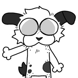 anthro big_eyes floppy_ears fur grey_eyes male markings scut_tail short_tail simple_animation solo spots spotted_body spotted_fur tail white_body white_fur foxyffox jack_kel_(huf13) lagomorph leporid mammal rabbit animated frame_by_frame loop