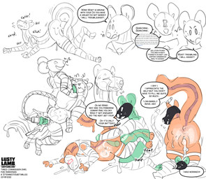 ambiguous_gender anthro bodily_fluids cum cum_inflation cum_inside cum_on_face dialogue duo genital_fluids in_heat inflation low_battery machine screen screen_face tail tail_fetish tail_play text translucent translucent_body vaginal conditional_dnp lustylamb domestic_ferret goo_creature mammal mouse murid murine mustelid musteline robot rodent true_musteline weasel absurd_res english_text hi_res url