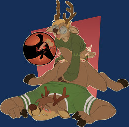 anal anal_penetration anthro antlers ass_up big_penis blonde_hair bodily_fluids braces butt clothing cloven_hooves dialogue dripping duo eyewear facial_hair foreskin genital_fluids genitals glasses goatee hair hooves horn humanoid_genitalia humanoid_penis internal internal_anal jock larger_penetrated larger_sub looking_pleasured male male/male male_penetrated nerd penetration penile penile_penetration penis penis_in_ass precum precum_drip prostate prostate_stimulation prostate_with_heart round_glasses sex simple_background size_difference small_top_big_bottom smile stubble submissive sweater tail teeth text topwear transparent_background concupisco deer mammal new_world_deer reindeer alpha_channel english_text hi_res