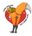 angrycaboose angrycabooseart anthro bodily_fluids cabby_(angrycaboose) canid canine female fox genital_fluids genitals hi_res impregnation_request mammal presenting presenting_pussy pussy raised_tail red_fox solo spread_pussy spreading tail true_fox vaginal_fluids