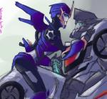 duo female handjob machine male not_furry penile sex side_view simple_background hellovivirose hasbro takara_tomy transformers transformers_aligned_continuity transformers:_prime arcee wheeljack cybertronian humanoid robot