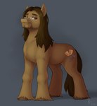 brown_body brown_eyes brown_fur brown_hair brown_tail cutie_mark dark_hair dark_tail eyewear facial_hair feral fetlocks fur glasses hair male solo tail dorkmark rcooper hasbro my_little_pony fan_character solid_punch earth_pony equid equine horse mammal pony absurd_res hi_res