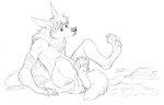 anthro blush clothing feetpaw male solo torn_clothing transformation nyaasu nyaasunekoban mythology canid canine canis mammal mythological_canine mythological_creature werecanid werecanine werecreature werewolf wolf alternate_version_at_source monochrome multiple_images source_request unavailable_at_source