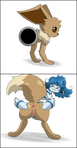 anus black_border bodily_fluids border butt female feral fur genitals portal solo spreading surprised sweat vulva suta-star nintendo pokemon eevee generation_1_pokemon generation_6_pokemon hoopa hoopa_(confined) legendary_pokemon pokemon_(species) absurd_res hi_res