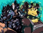 anthro group male danji-isthmus mythology allison_(danji-isthmus) avian bear black_bear canid canine canis gryphon mammal moon_bear mythological_avian mythological_canine mythological_creature ursine werecanid werecanine werecreature werewolf wolf digital_drawing_(artwork) digital_media_(artwork)