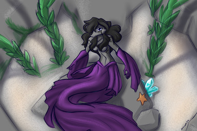 arm_fin convenient_censorship crystal female fin fur fur_markings grotto hair hair_covering_breasts hip_fins markings purple_eyes sand seaweed sketchy smile solo split_form tail tail_fin setriaphtfj mermay lumila_tenris aquatic asterozoan betta_(genus) canid canine echinoderm fish fox gourami mammal merfolk red_fox silver_fox starfish true_fox 3:2 absurd_res hi_res