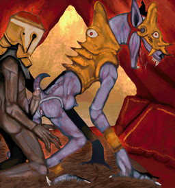 armor bodily_fluids cum cum_inside duo faceless_character faceless_male female feral genital_fluids hidden_eyes hidden_face horror_(theme) interspecies male male/female sex teratophilia lost-wanderer human mammal monster absurd_res hi_res