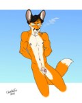 anthro balls big_ears brown_hair cigarette cigarette_in_mouth cigarette_smoke circumcised circumcision_scar clothing ears_up eyes_closed fox_ears fox_tail fur genital_scar genitals hair hands_behind_back hat hat_only headgear headgear_only headwear headwear_only kneeling male mostly_nude muscular muscular_anthro muscular_male nipple_piercing nipples nude nude_anthro nude_male object_in_mouth orange_body orange_fur penis piercing scar smoke solo tail wearing_hat white_body white_fur bartek22 chris_the_fox_(bartek22) canid canine fox mammal 4:5 absurd_res hi_res