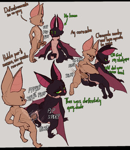 2_toes 3_fingers 3_toes 4_fingers all_fours anal anal_penetration anthro anthro_on_anthro anthro_penetrated anthro_penetrating anthro_penetrating_anthro anus athletic athletic_anthro athletic_male backsack balls bat_ears bat_wings big_butt big_ears biped black_anus black_balls black_body black_claws black_ears black_eyebrows black_penis black_perineum black_tail brown_anus brown_balls brown_body brown_claws brown_ears brown_eyes brown_penis brown_perineum brown_tail brown_text butt claws color_coded_text countershade_butt countershade_legs countershade_torso countershading curling_toes dark_body darkened_anus darkened_balls darkened_genitalia darkened_penis darkened_perineum dialogue digitigrade duo erection eyebrows fap_(sound_effect) feet finger_claws fingers foreskin from_behind_position genitals glans green_eyes green_pupils green_text grey_background half-closed_eyes half-erect hand_on_butt hand_on_own_butt humanoid_genitalia humanoid_hands humanoid_penis iris kneeling language_barrier looking_at_another looking_at_partner looking_back looking_back_at_another looking_back_at_partner male male/male male_anthro male_penetrated male_penetrating male_penetrating_male masturbation membrane_(anatomy) membranous_wings motion_lines mouth_closed multicolored_body narrowed_eyes neck_tuft no_homo nude nude_anthro nude_male onomatopoeia orientation_play penetration penile penile_masturbation penile_penetration penis penis_in_ass perineum pink_glans pink_inner_ear pink_nose plap plap_(sound) pointy_ears pounding_ass profanity pupils purple_glans purple_inner_ear purple_membrane purple_nose purple_wings sex short_tail simple_background slap_(sound_effect) slim slim_anthro slim_male smack_(sound_effect) sound_effects splat standing standing_doggystyle standing_sex tail tan_body tan_countershading tan_tuft teeth text thrust_lines thrusting toe_claws toes tuft two_tone_body white_sclera white_text wide_hipped_anthro wide_hipped_male wide_hips winged_arms wings yellow_sclera trufzn bat mammal wingless_bat colored english_text hi_res letterbox multiple_scenes sketch_page spanish_text translated