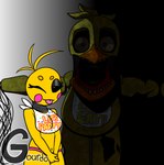 anthro darkness duo female harsh_lighting machine nightmare_fuel simple_background tongue tongue_out wire gourdo five_nights_at_freddy's five_nights_at_freddy's_2 scottgames toy_chica_(fnaf) withered_chica_(fnaf) animatronic avian bird chicken galliform gallus_(genus) phasianid robot 2025 digital_media_(artwork) hi_res