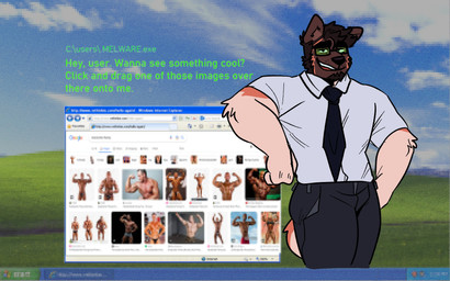 anthro black_bottomwear black_clothing black_hair black_pants blue_sky bottomwear brown_body brown_ears brown_face brown_fur clothed clothed_anthro clothed_male clothing cloud collared_shirt countershading dialogue eyewear fully_clothed fully_clothed_anthro fully_clothed_male fur glasses grass green_eyewear green_glasses green_text hair light_shirt light_t-shirt male male_anthro multicolored_body multicolored_fur open_mouth open_smile orange_body orange_fur orange_tail pants plant shirt sky smile solo t-shirt tail talking_to_viewer tan_body tan_countershading tan_fur tan_tail teeth text topwear two_tone_tail user_interface melaisen bliss_(image) internet_explorer microsoft microsoft_windows windows_xp bau_(melaisen) akita american_akita canid canine canis domestic_dog mammal spitz 2023 digital_drawing_(artwork) digital_media_(artwork) english_text hi_res portrait three-quarter_portrait