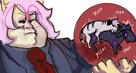 accessory anthro black_body black_hair circular_balloon elegance elegant eyewear fat_neck glasses group hair machine male male/male meme_face necktie overweight pink_hair plap plap_(sound) purple_body purple_eyes red_necktie round_glasses sex shitpost trio white_body yellow_body youtuber unknown_artist youtube kaiserwolf6 canid canine fox mammal protogen digital_media_(artwork) meme
