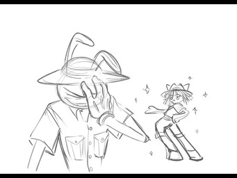 :3 anthro armor black_eyes bottomwear button_(fastener) clothed clothing collared_shirt doll dress_shirt duo eyebrows eyelashes female glistening glistening_eyes grass grin hair hat headgear headwear heart_symbol helmet kissy_face laugh male pith_helmet plant pose sash scut_tail shirt short_hair short_tail shorts smile sparkles tail tall_grass teeth teeth_showing topwear trashasaurusrex glitch_productions peak_(videogame) the_amazing_digital_circus jax_(tadc) ragatha_(tadc) animate_inanimate lagomorph leporid living_doll living_toy mammal rabbit 4:3 animated monochrome short_playtime sound webm