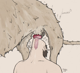 all_fours anatomically_correct anatomically_correct_genitalia anatomically_correct_penis animal_genitalia animal_penis balls bestiality bodily_fluids brown_hair canine_genitalia canine_penis close-up cross-popping_vein cum cum_drip cum_in_mouth cum_in_throat cum_inside cum_overflow cum_string deep_throat drinking drinking_cum dripping duo ejaculation erection face_fucking feral feral_penetrating feral_penetrating_human fur genital_fluids genitals hair human_focus human_on_feral human_penetrated internal interspecies irrumatio jackhammer_position knot knotted_penis male male/male male_feral male_human male_penetrated male_penetrating male_penetrating_male not_furry_focus nude oral oral_penetration penetration penile penis penis_in_mouth pushing saliva saliva_on_penis sex shaking sheath short_hair simple_background solo_focus swallowing tail tail_motion tailwag text three-quarter_view translucent trembling tuft yellow_body yellow_fur hotdogmeat canid canine canis domestic_dog human mammal 2025 digital_media_(artwork) hi_res