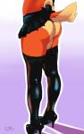 ambiguous_gender boosterpang butt cervine deer high_heels mammal panties plain_background rubber skirt solo stockings underwear
Rating: Questionable
Score: 17
User: Peekaboo
Date: April 08, 2014