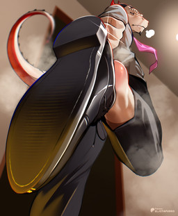 anthro big_feet bodily_fluids boots clothing feet foot_fetish footwear male shoes soles solo sweat sweaty_feet eljotafurro mythology dragon mythological_creature mythological_scalie scalie hi_res