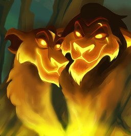 death female feral fire guard hell king male royalty scar nostalgicchills disney the_lion_king scar_(the_lion_king) zira_(the_lion_king) felid feline lion mammal pantherine