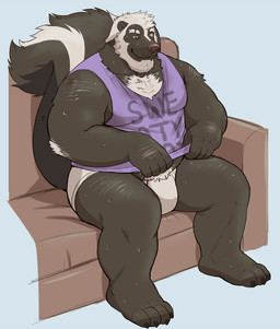 2016 4_toes adios anthro beard biceps big_muscles black_fur black_nose black_tail bulge claws clothed clothing digital_media_(artwork) facial_hair fluffy fur hair hi_res male mammal multicolored_fur muscular muscular_male pecs plantigrade shirt simple_background skunk sofa solo sweat tank_top the_farewelled toe_claws toes two_tone_fur two_tone_tail underwear white_fur white_hair white_tail yellow_eyes
Rating: Questionable
Score: 0
User: Cash_Banooca
Date: September 27, 2016 2016 4_toes adios anthro beard biceps big_muscles black_fur black_nose black_tail bulge claws clothed clothing digital_media_(artwork) facial_hair fluffy fur hair hi_res male mammal multicolored_fur muscular muscular_male pecs plantigrade shirt simple_background skunk sofa solo sweat tank_top the_farewelled toe_claws toes two_tone_fur two_tone_tail underwear white_fur white_hair white_tail yellow_eyes
Rating: Questionable
Score: 0
User: Cash_Banooca
Date: September 27, 2016