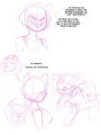 anthro breasts closed_smile clothed clothed_anthro clothed_female clothed_male clothing dialogue duo_focus eyebrows eyelashes female group hair hat headgear headwear looking_at_another male mouth_closed open_mouth simple_background smile speech_bubble talking_to_another text white_background kimberco burque_(kimberco) rin_(kimberco) seraphinxa_(kimberco) solomon_(kimberco) domestic_cat felid feline felis hybrid mammal mephitid procyonid raccoon skunk 2022 english_text hi_res sketch