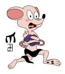 anthro blush clothing covering covering_self embarrassed female hairless nude shaved solo amidnarasu tiny_toon_adventures warner_brothers rhubella_rat mammal murid murine rat rodent 2014