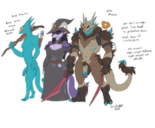 anthro armor balls biped blue_body blue_glans blue_penis breasts clothed clothing female flaccid fur genitals glans group headgear helmet holding_object holding_weapon horn humanoid_genitalia humanoid_penis male melee_weapon muscular muscular_male nipple_outline nipples nude penis purple_body purple_fur purple_glans purple_tail simple_background smile sword tail tan_penis text trio weapon white_background zerofox1000 brunella_(zerofox1000) canid canine fox mammal scalie 2025 colored english_text signature