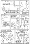 anthro black_and_white canid canine comic dialogue domestic_pig english_text female fox male mammal monochrome mulefoot slop suid suina sus_(pig) text wild_boar