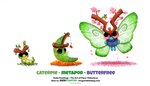2016 7:4 ambiguous_gender beady_eyes black_eyes blue_body branch butterfree caterpie cherry_blossom digital_media_(artwork) digital_painting_(artwork) english_text feral flower generation_1_pokemon green_body group hi_res insect_wings leaf metapod nintendo piper_thibodeau plant pokemon pokemon_(species) red_eyes simple_background text url white_background wings wood yellow_body yellow_eyes